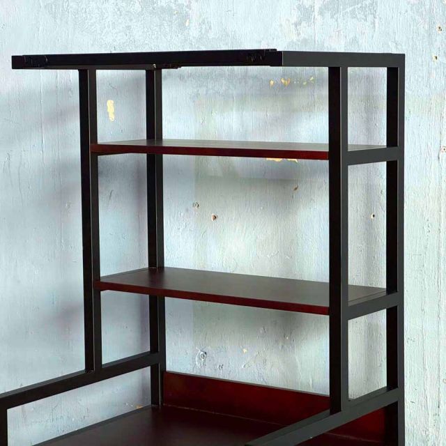 Kệ trang trí nhà bếp 70x60x172cm gỗ cao su khung sắt KTB68262