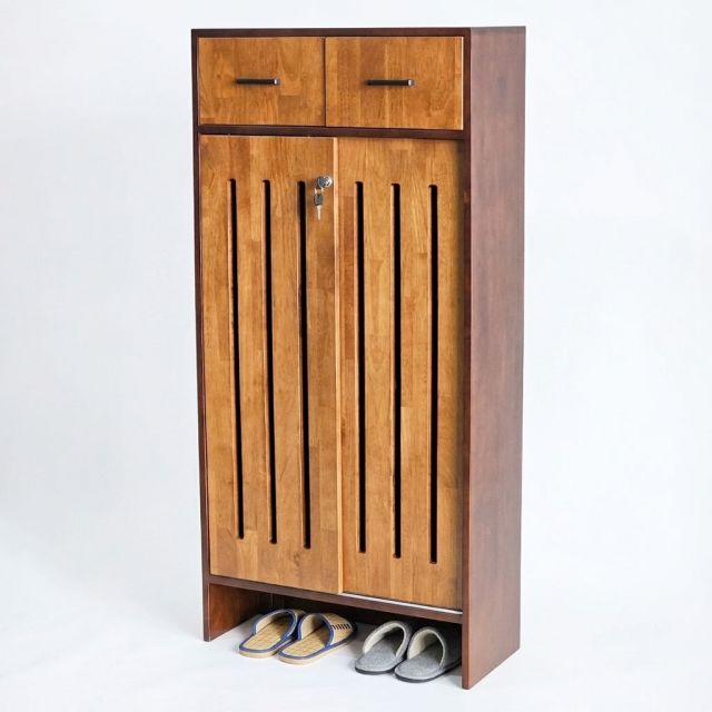 Tủ giày dép 70x30x146cm gỗ cao su KG68119