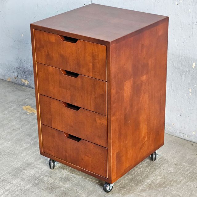 Tủ di động 4 ngăn kéo gỗ tự nhiên TCN68034