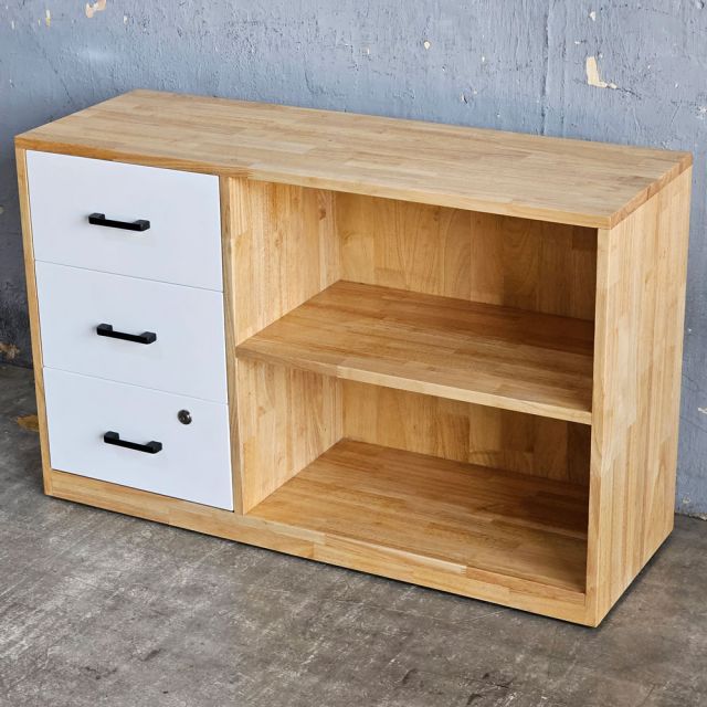 Tủ hồ sơ thấp 100x35x63cm gỗ cao su TCN68088