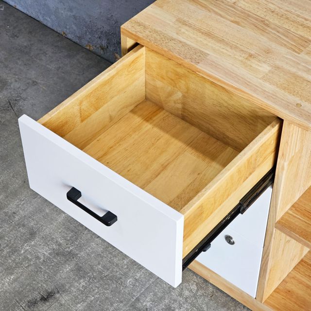 Tủ hồ sơ thấp 100x35x63cm gỗ cao su TCN68088