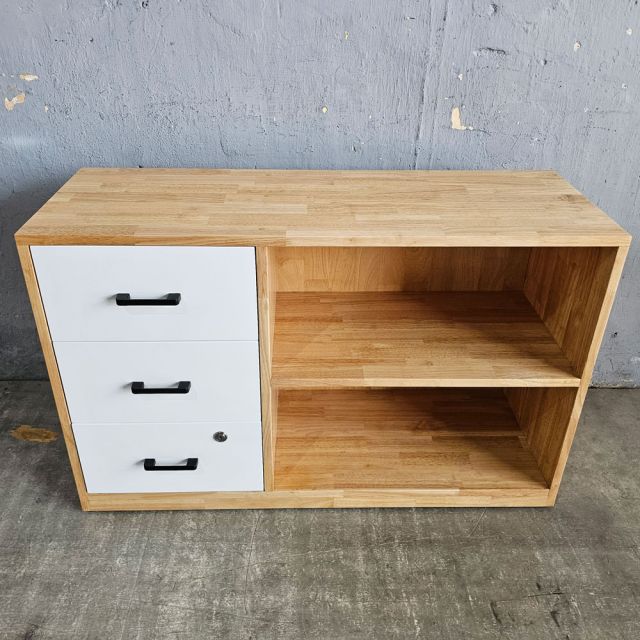 Tủ hồ sơ thấp 100x35x63cm gỗ cao su TCN68088