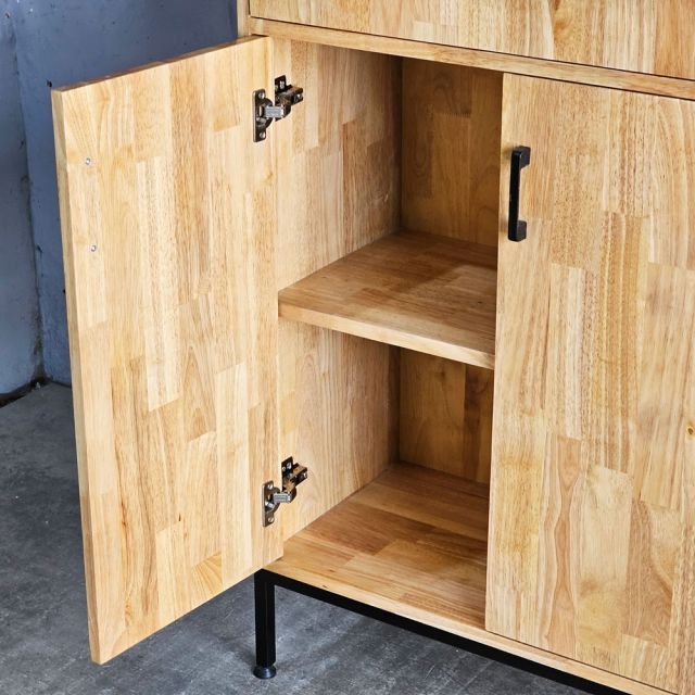 Tủ kệ trang trí 70x35x195cm gỗ cao su KTT68069