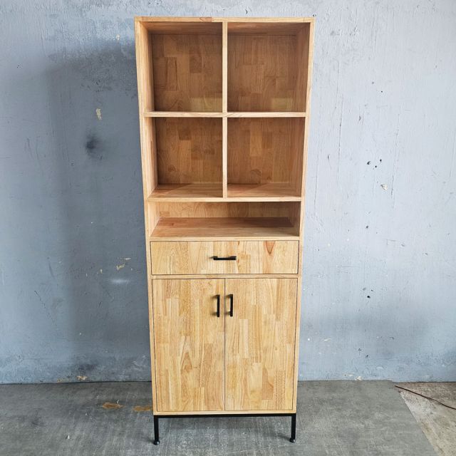 Tủ kệ trang trí 70x35x195cm gỗ cao su KTT68069