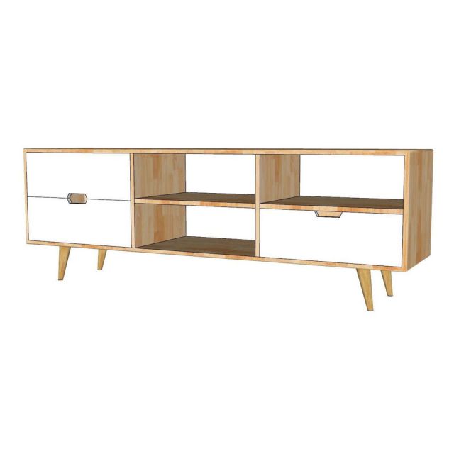 Kệ TV 160x40x50cm gỗ cao su KTV68139