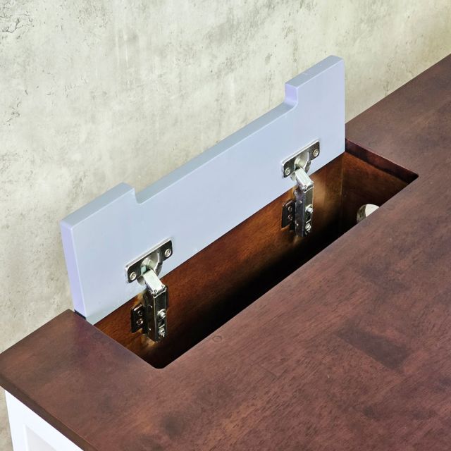 Bàn có hộp điện 140x50cm gỗ cao su ZD041