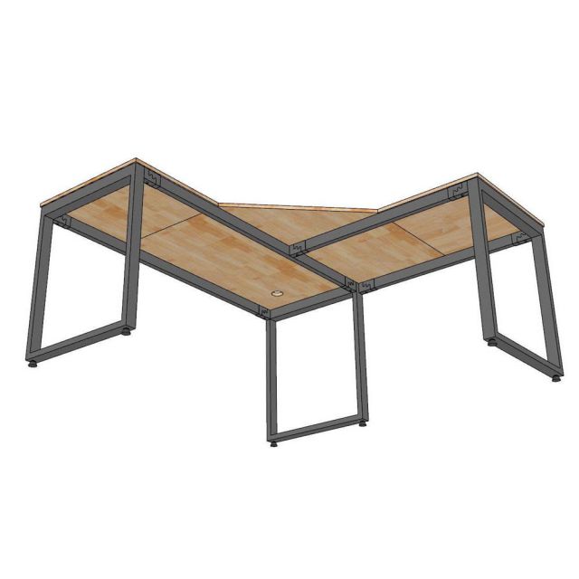 Bàn góc B52 Spirit 160x160cm gỗ cao su CD68048