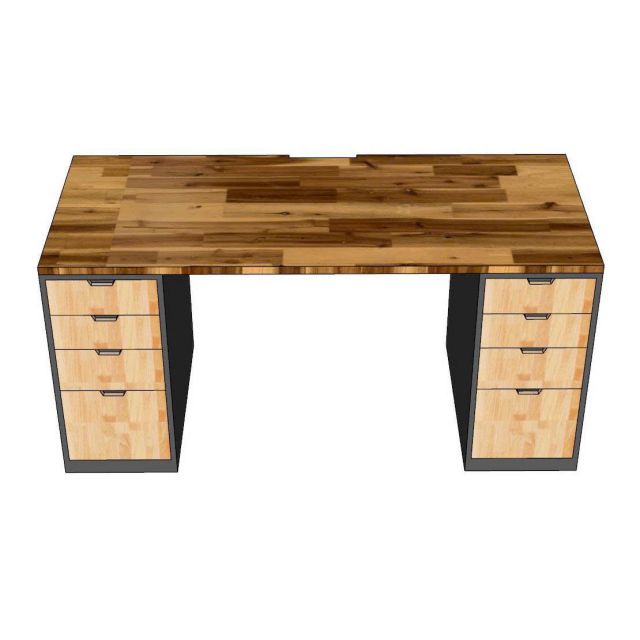 Bàn chân tủ 160x70cm gỗ tự nhiên BD68177