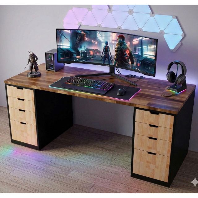 Bàn chân tủ 160x70cm gỗ tự nhiên BD68177