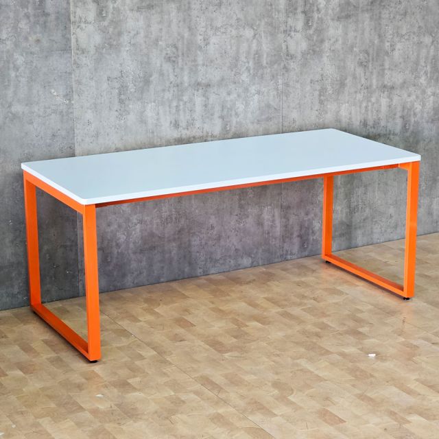 Bàn làm việc 180x80cm gỗ tràm chân sắt hệ Rectang HBRT136