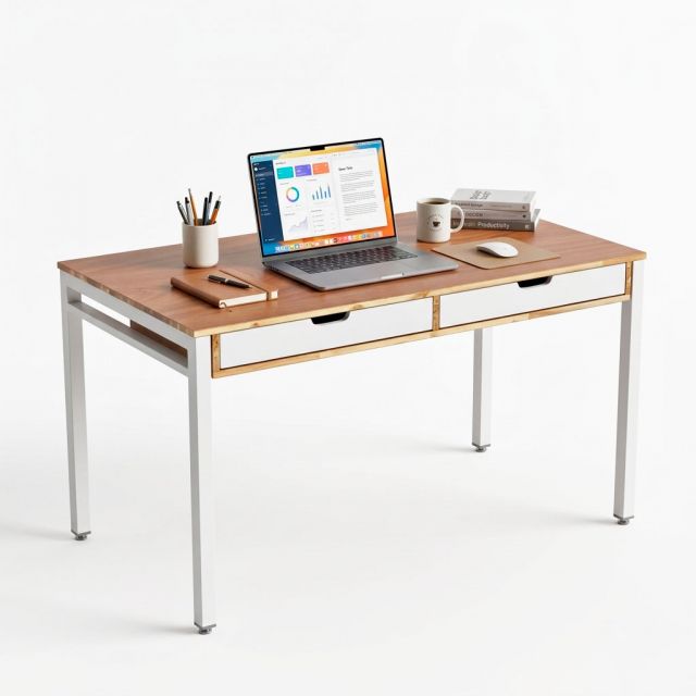 Bàn có ngăn kéo 140x70cm gỗ otim veener gỗ xoan đào BD68175