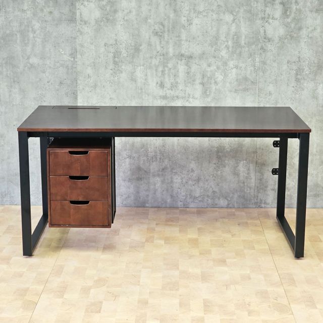 Bàn làm việc có tủ 160x80cm gỗ cao su HBRT131