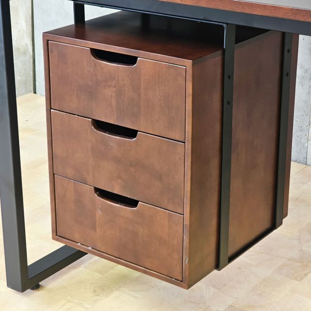 Bàn làm việc có tủ 160x80cm gỗ cao su HBRT131