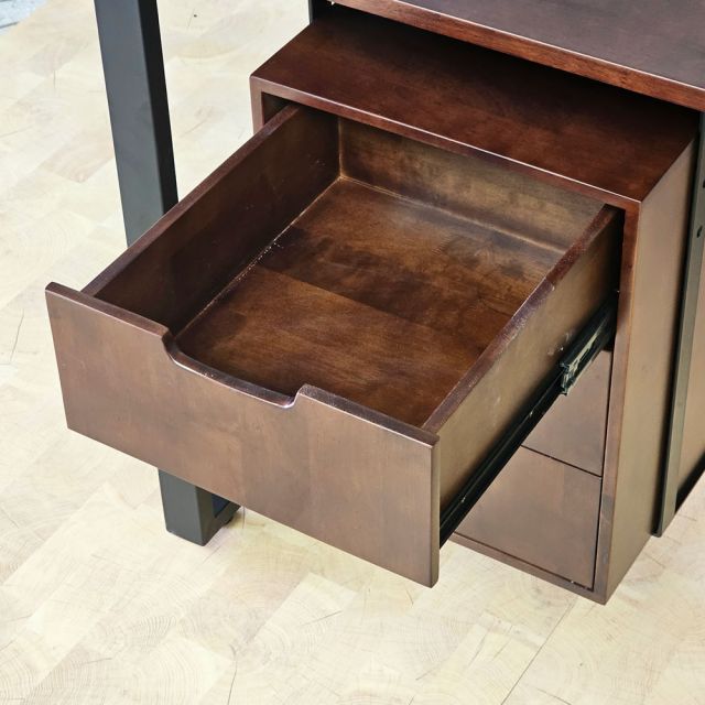 Bàn làm việc có tủ 160x80cm gỗ cao su HBRT131