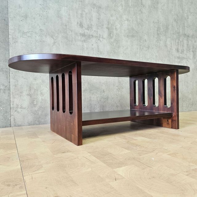 Bàn sofa Oval 120x50cm gỗ tràm TT68368