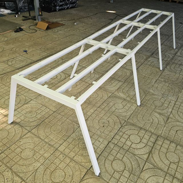 Chân sắt cho bàn cụm 6 người 358x120cm hệ Aton HCAT029