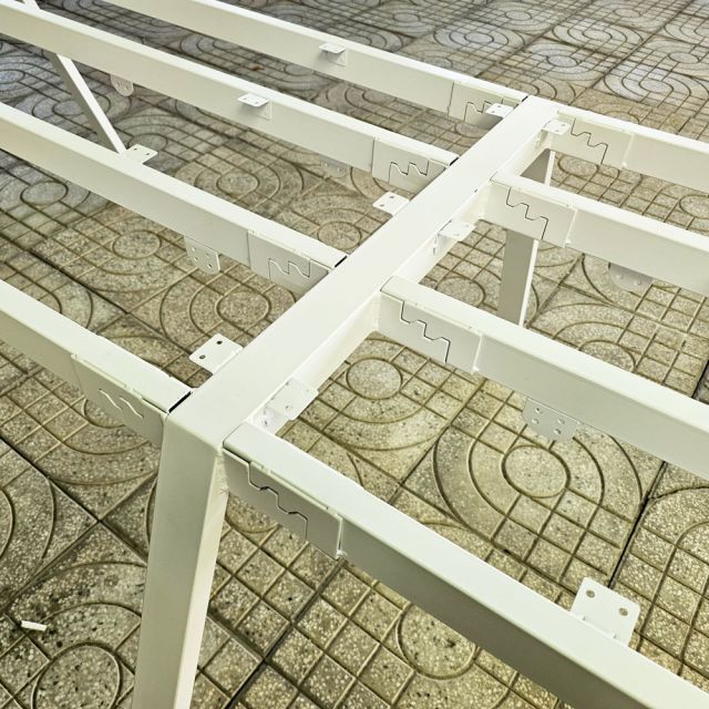 Chân sắt cho bàn cụm 6 người 358x120cm hệ Aton HCAT029