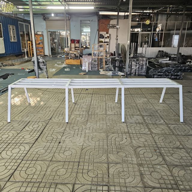 Chân sắt cho bàn cụm 6 người 358x120cm hệ Aton HCAT029