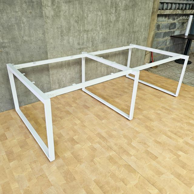 Chân sắt bàn cụm 4 hệ Rectang 120x240cm lắp ráp