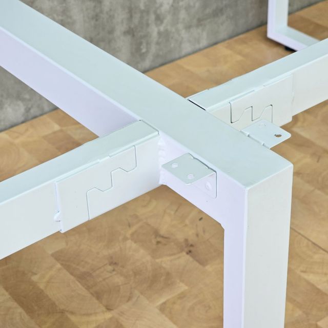 Chân sắt bàn cụm 4 hệ Rectang 120x240cm lắp ráp