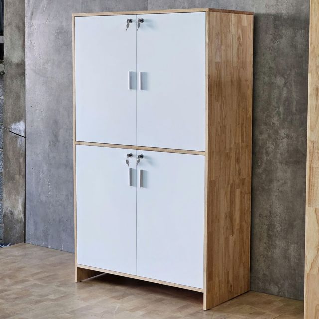 Combo tủ treo quần áo 200x50x170cm gỗ cao su TQA68087