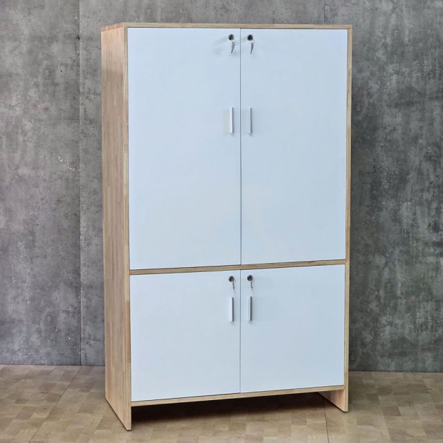 Combo tủ treo quần áo 200x50x170cm gỗ cao su TQA68087