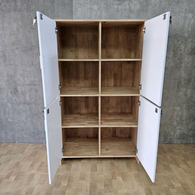 Combo tủ treo quần áo 200x50x170cm gỗ cao su TQA68087