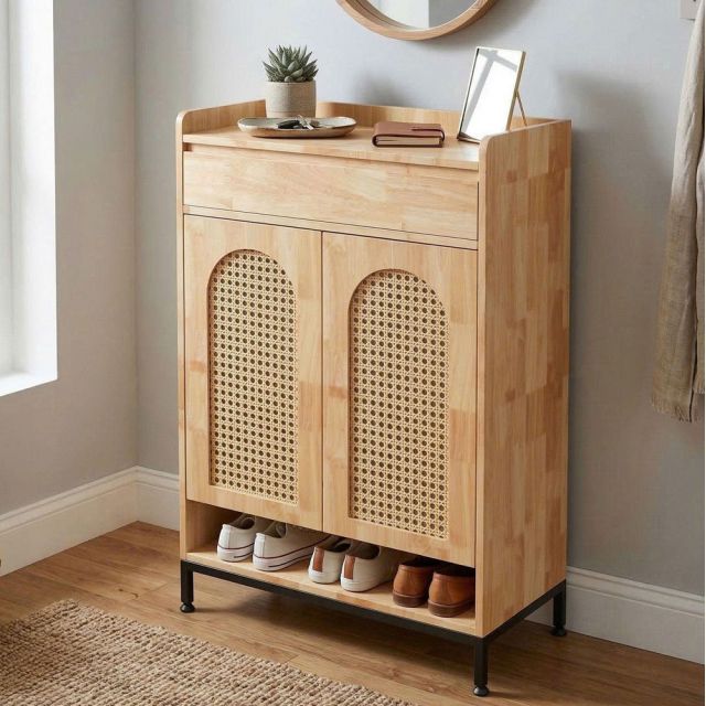 Tủ để giày dép 70x35x110cm gỗ cao su KG68122