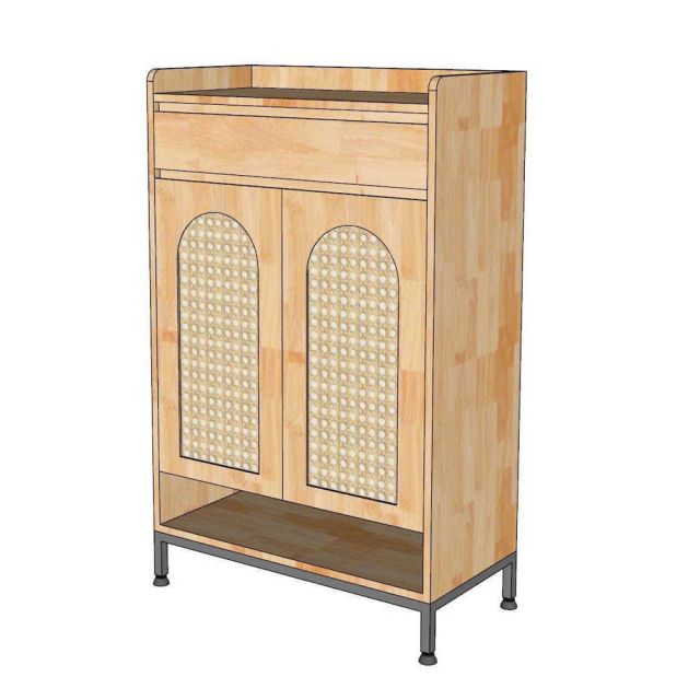 Tủ để giày dép 70x35x110cm gỗ cao su KG68122
