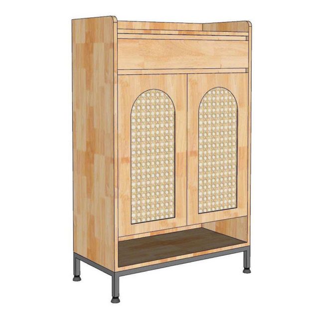Tủ để giày dép 70x35x110cm gỗ cao su KG68122