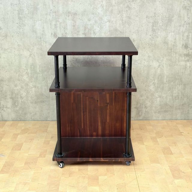 Kệ để CPU di động 70x60x80cm gỗ cao su khung sắt ống nước KCPU68032