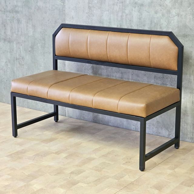 Ghế băng 120x55x87cm bọc nệm vải Simili khung chân sắt GBD075