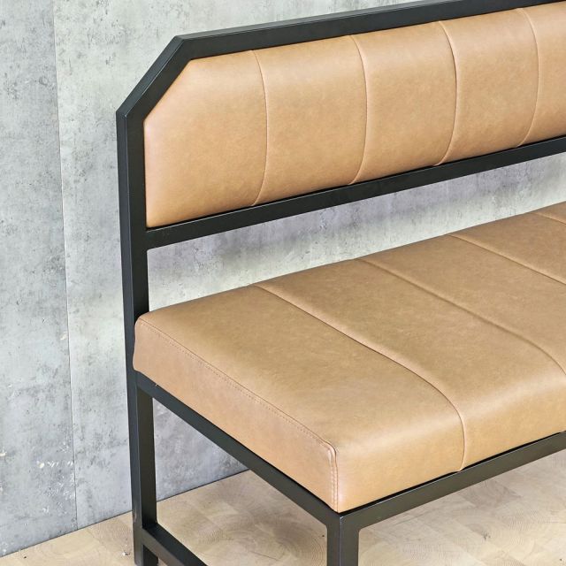 Ghế băng 120x55x87cm bọc nệm vải Simili khung chân sắt GBD075