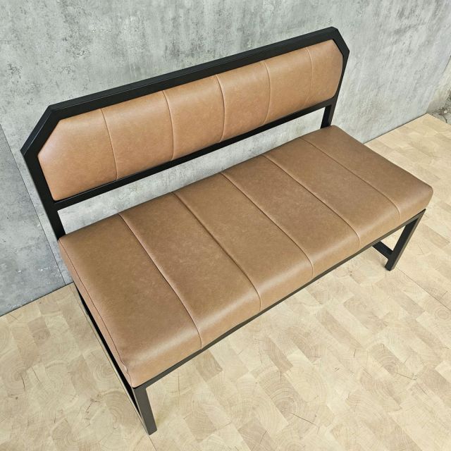 Ghế băng 120x55x87cm bọc nệm vải Simili khung chân sắt GBD075