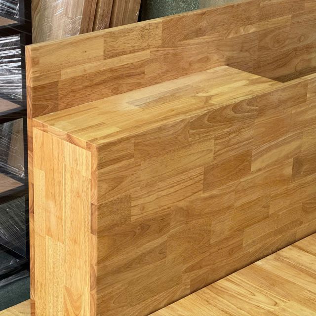 Giường ngủ 120x220cm gỗ cao su có hộc kéo GN68051