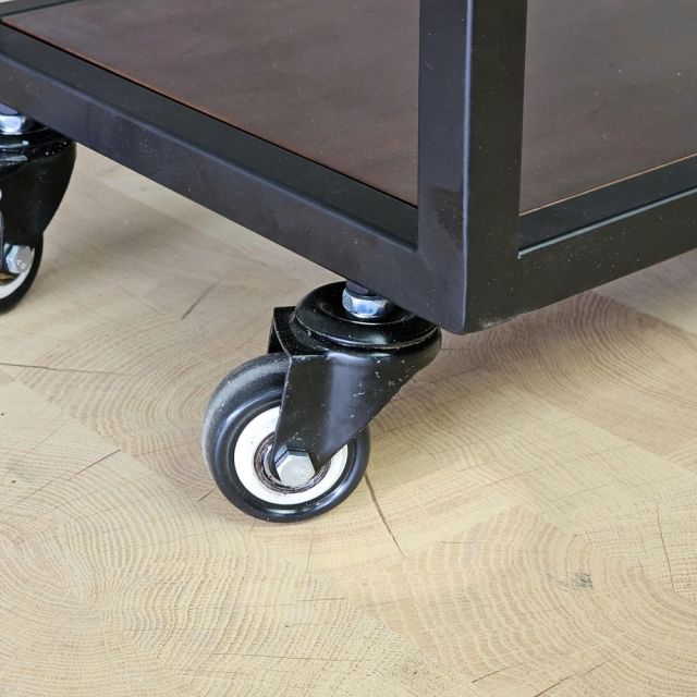 Kệ gia vị di động 80x30x180cm gỗ cao su khung sắt KB68100