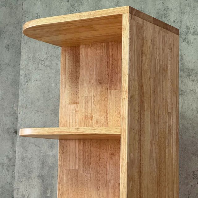 Kệ góc tường kết hợp tủ 40x29x180cm gỗ cao su chân sắt KGT680577
