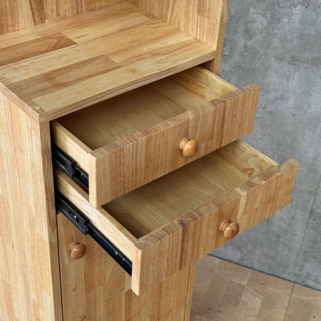 Kệ góc tường kết hợp tủ 40x29x180cm gỗ cao su chân sắt KGT680577