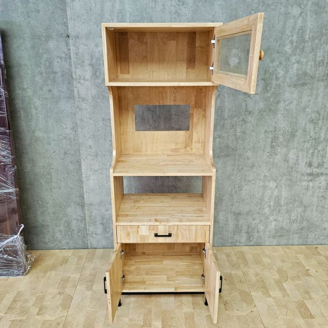 Tủ bếp đa năng 60x40x170cm gỗ cao su KB68095