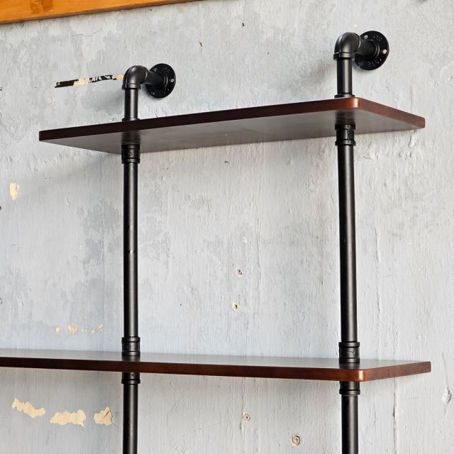 Kệ ống nước áp tường gỗ cao su PPF021