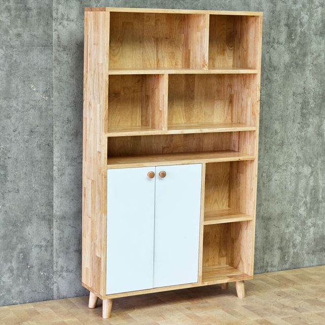 Kệ sách 84x25x145cm gỗ cao su KS68365
