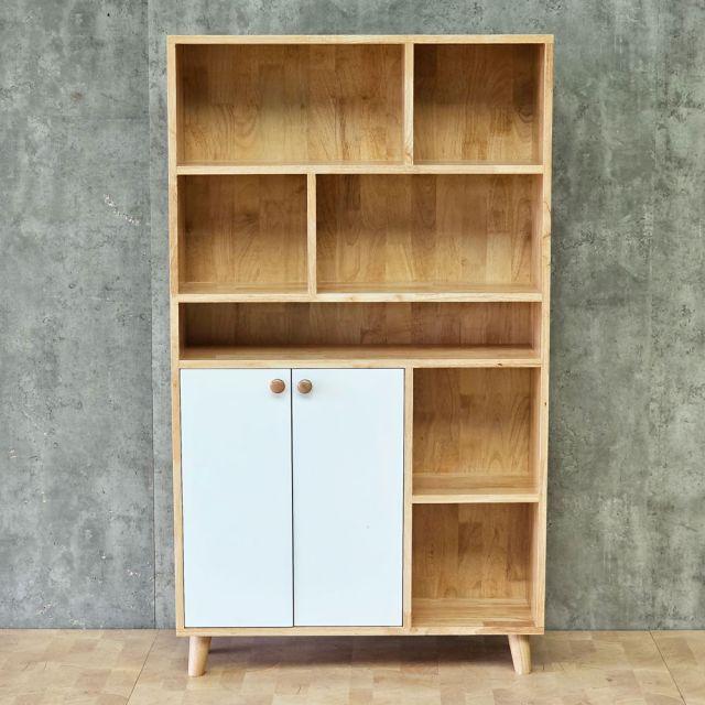 Kệ sách 84x25x145cm gỗ cao su KS68365