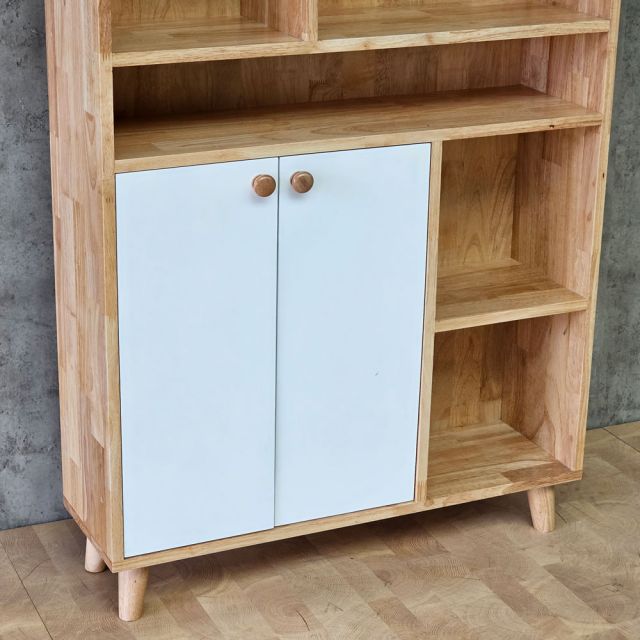 Kệ sách 84x25x145cm gỗ cao su KS68365