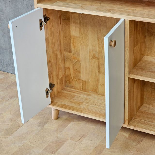 Kệ sách 84x25x145cm gỗ cao su KS68365