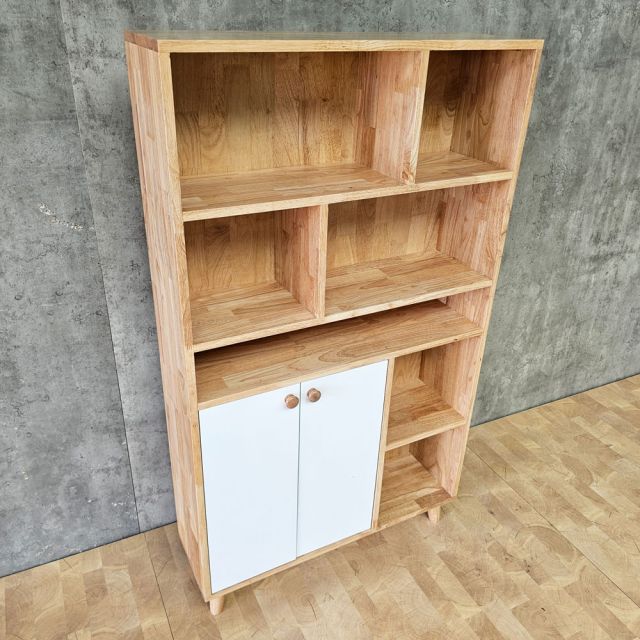 Kệ sách 84x25x145cm gỗ cao su KS68365