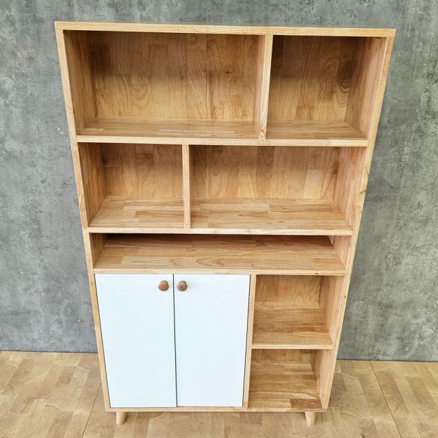Kệ sách 84x25x145cm gỗ cao su KS68365