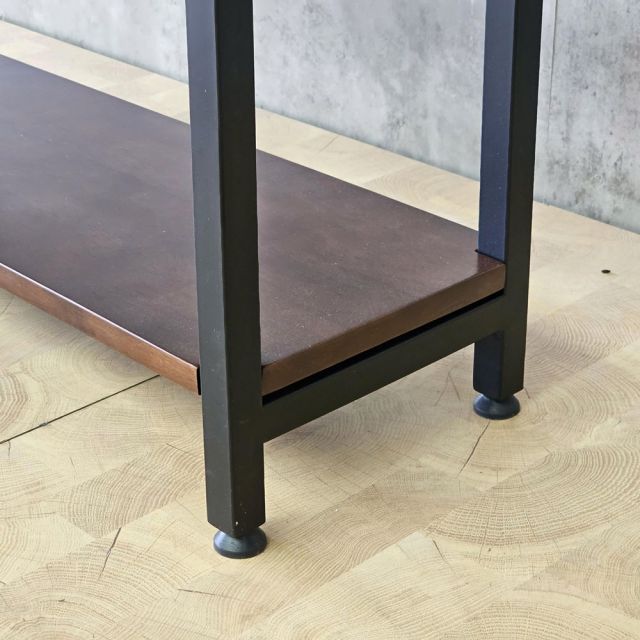 Kệ trang trí phòng khách 70x25x160cm gỗ cao su khung sắt KTT68073