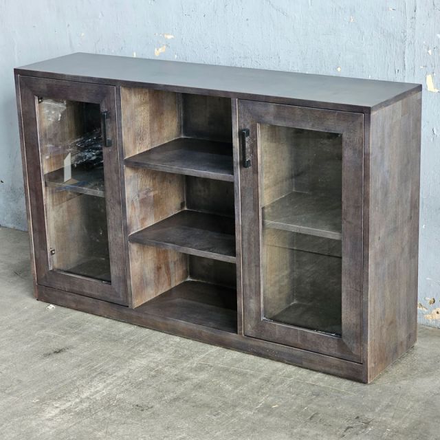 Tủ trang trí 120x30x75cm gỗ cao su KTB68255