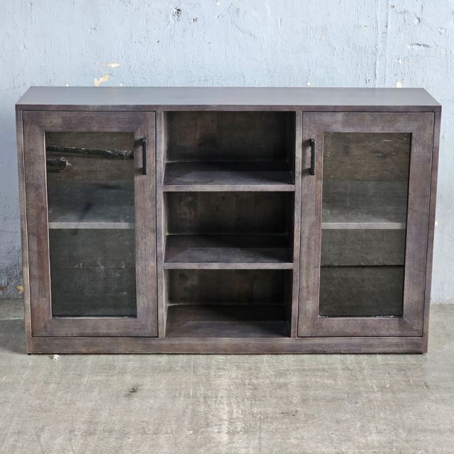 Tủ trang trí 120x30x75cm gỗ cao su KTB68255