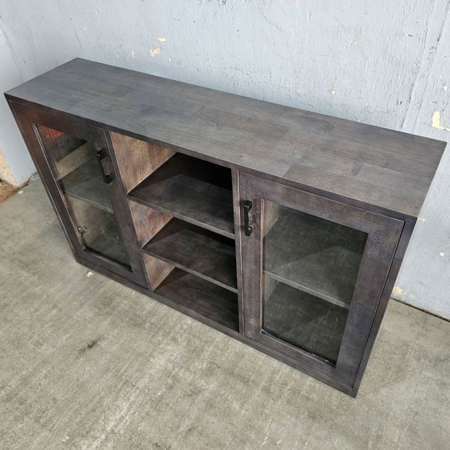 Tủ trang trí 120x30x75cm gỗ cao su KTB68255